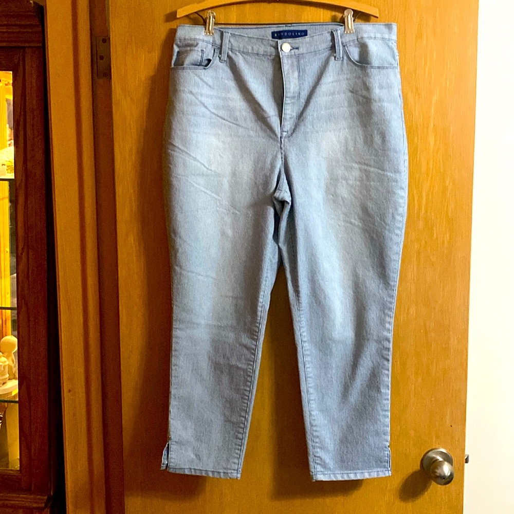Bandolino Pinstripe Jeans, Sz 16